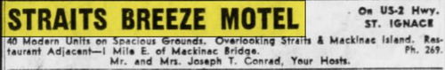 Straits Breeze Motel - Sepy 1961 Ad (newer photo)